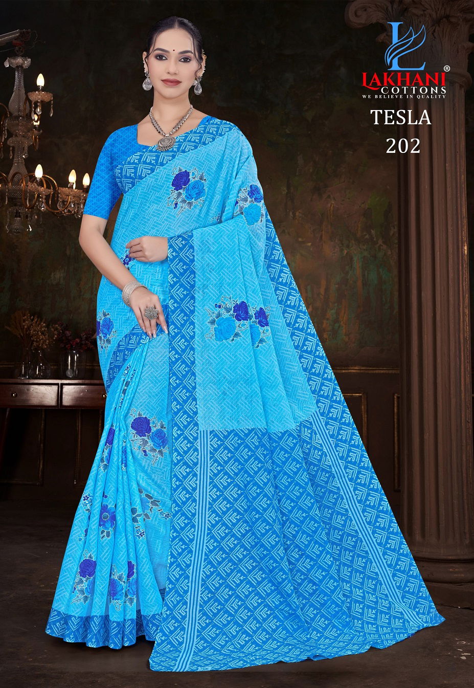 Tesla Vol 2 By Lakhani Cotton Printed Fancy Wholesale Saree In India